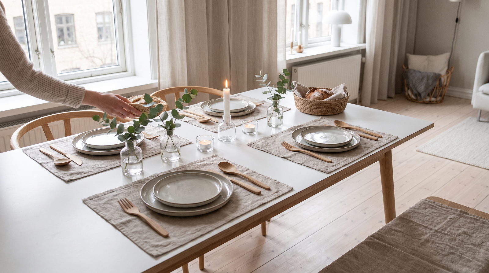 15 Simple Scandinavian Table Setting Ideas for Everyday Dinners