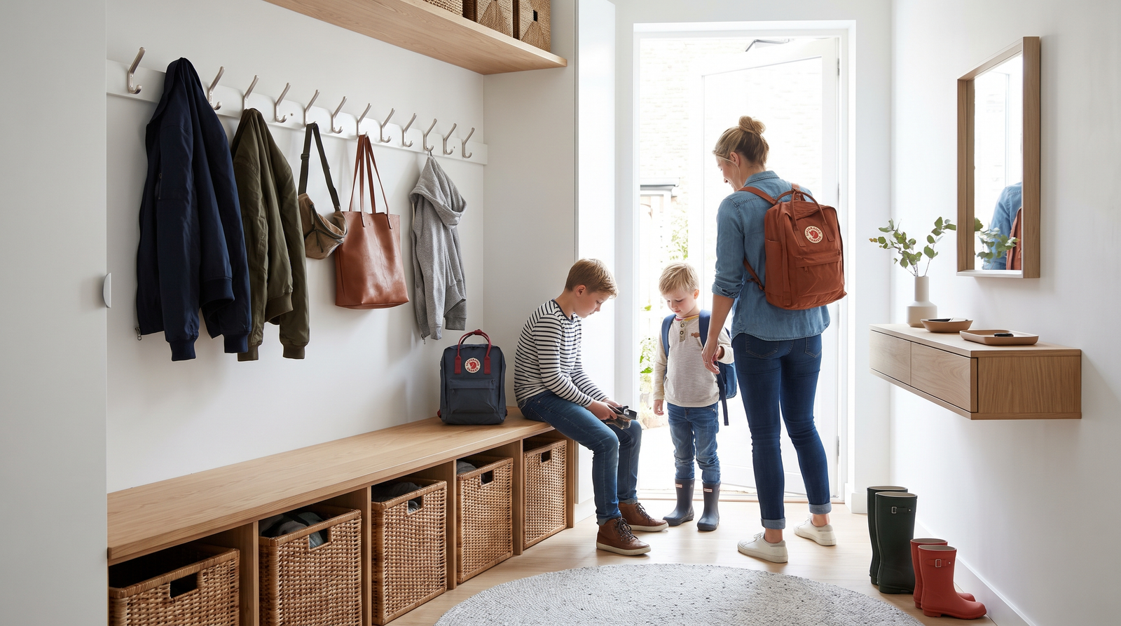 The 3-Step Nordic Entryway System: End Morning Departure Chaos